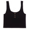 Ribbed Snap Henley Tank - Denny's
