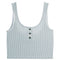 Ribbed Snap Henley Tank - Denny's