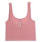 Ribbed Snap Henley Tank - Denny's