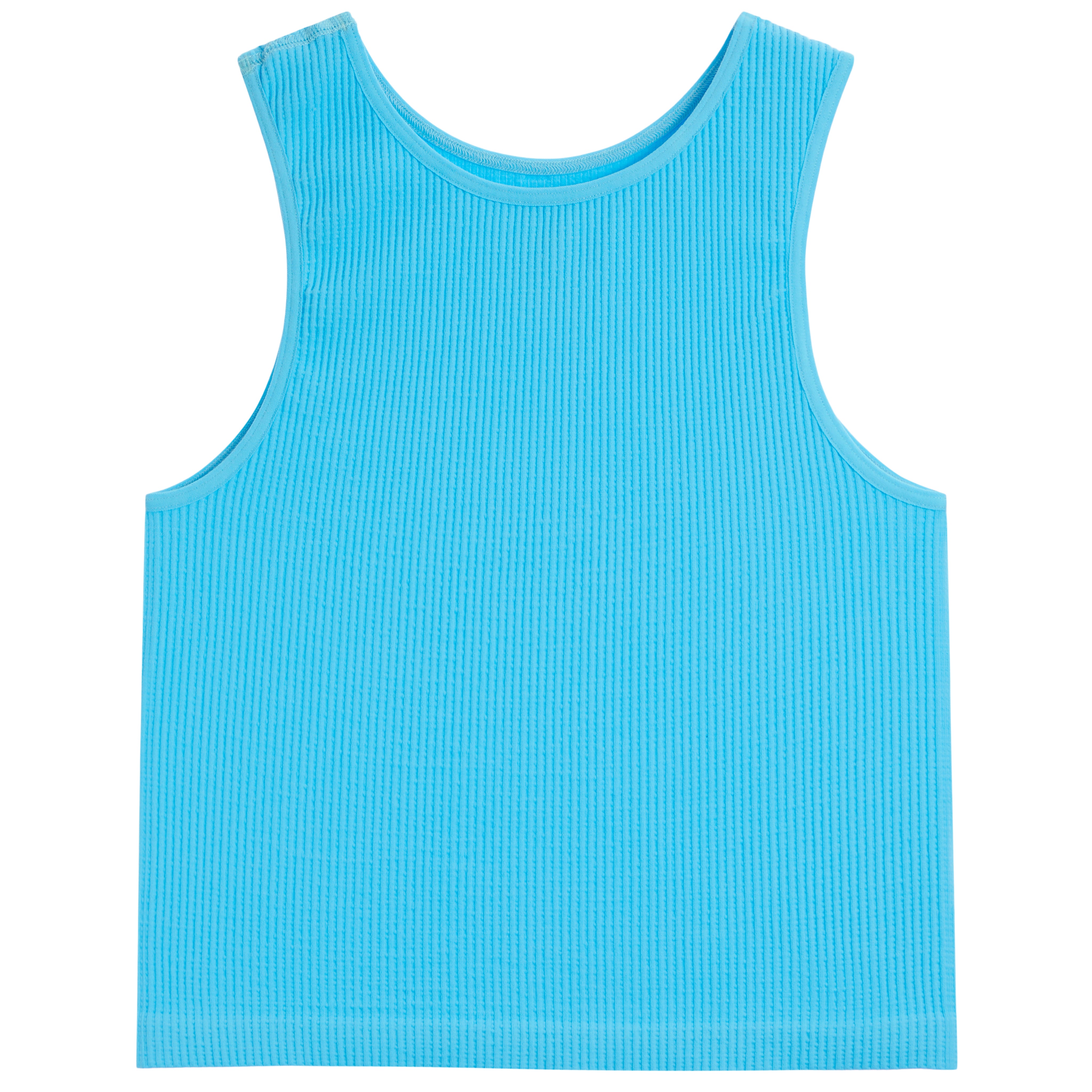 Ribbed Crop Sports Tank Top - Denny's