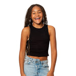 Ribbed Crop Sports Tank Top - Denny's