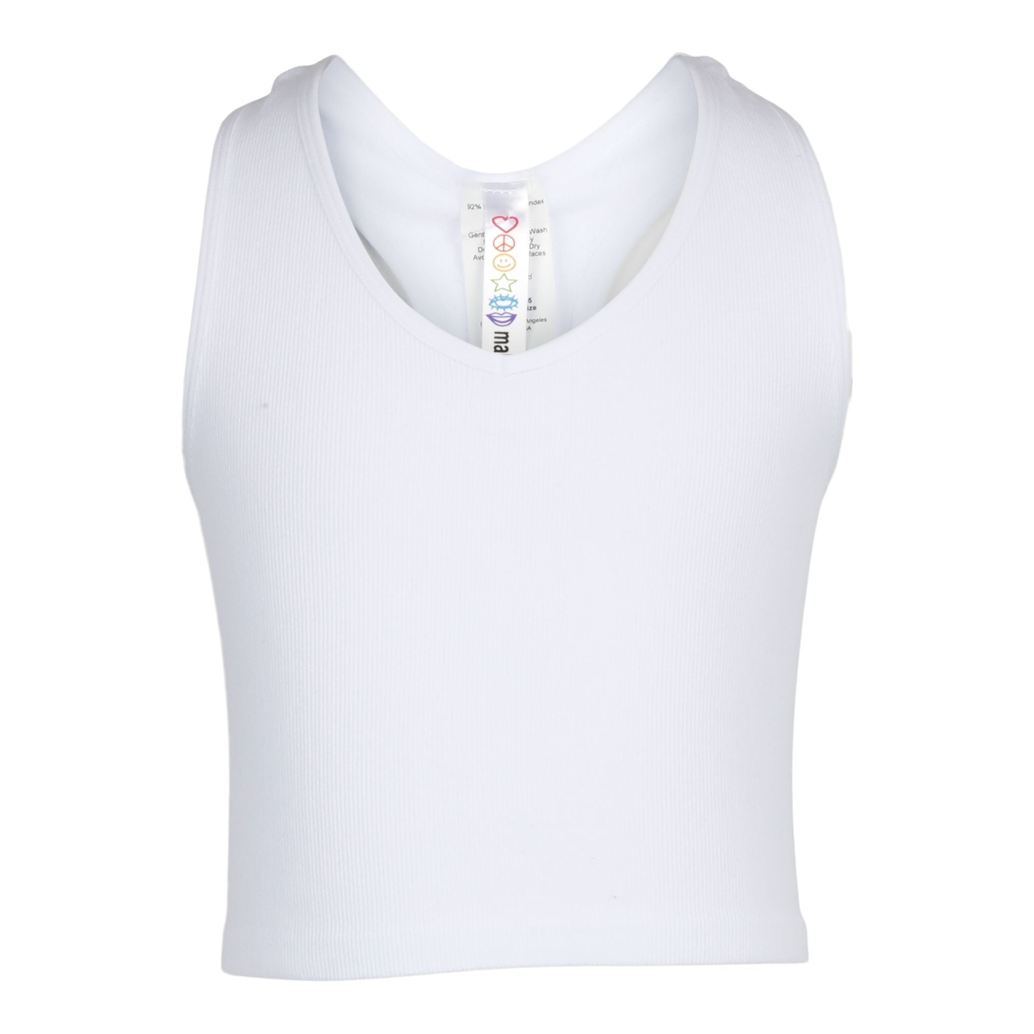 V-neck Crop Racerback Tank - Denny's