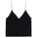 Jaquard Lace Crop Cami - Denny's