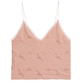 Jaquard Lace Crop Cami - Denny's