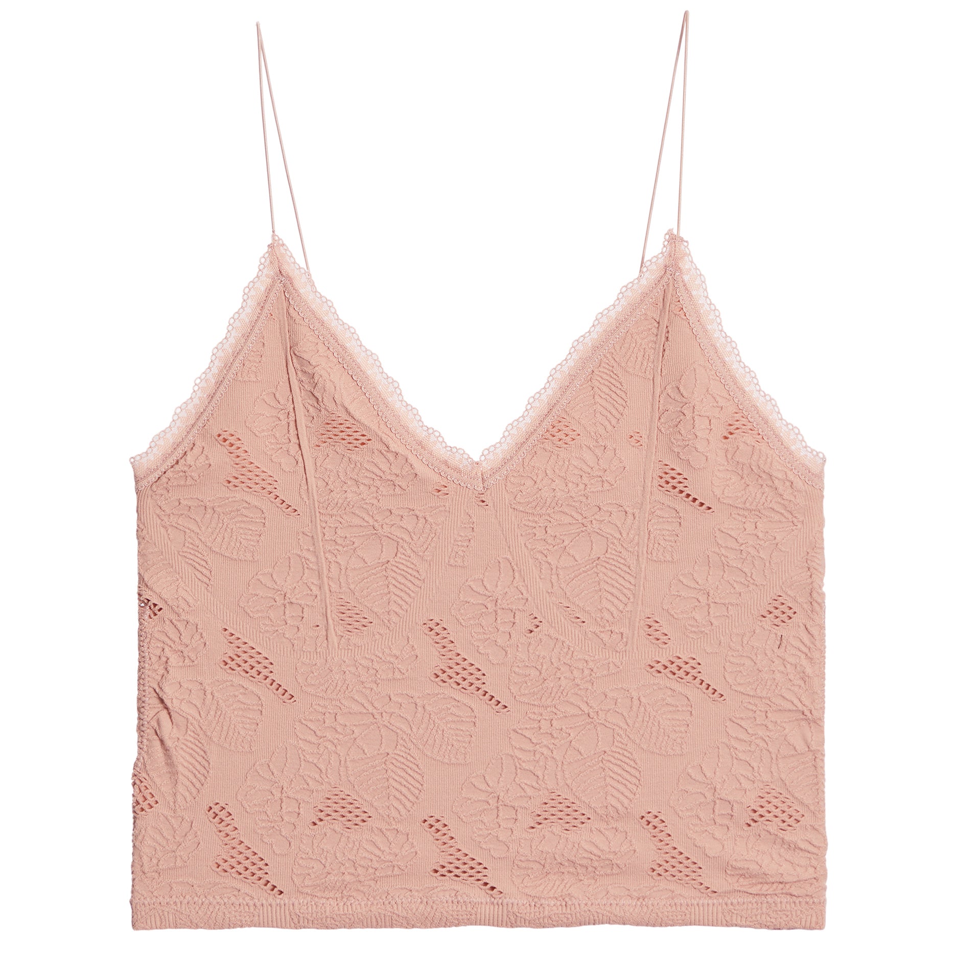 Jaquard Lace Crop Cami - Denny's