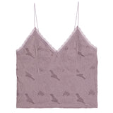 Jaquard Lace Crop Cami - Denny's