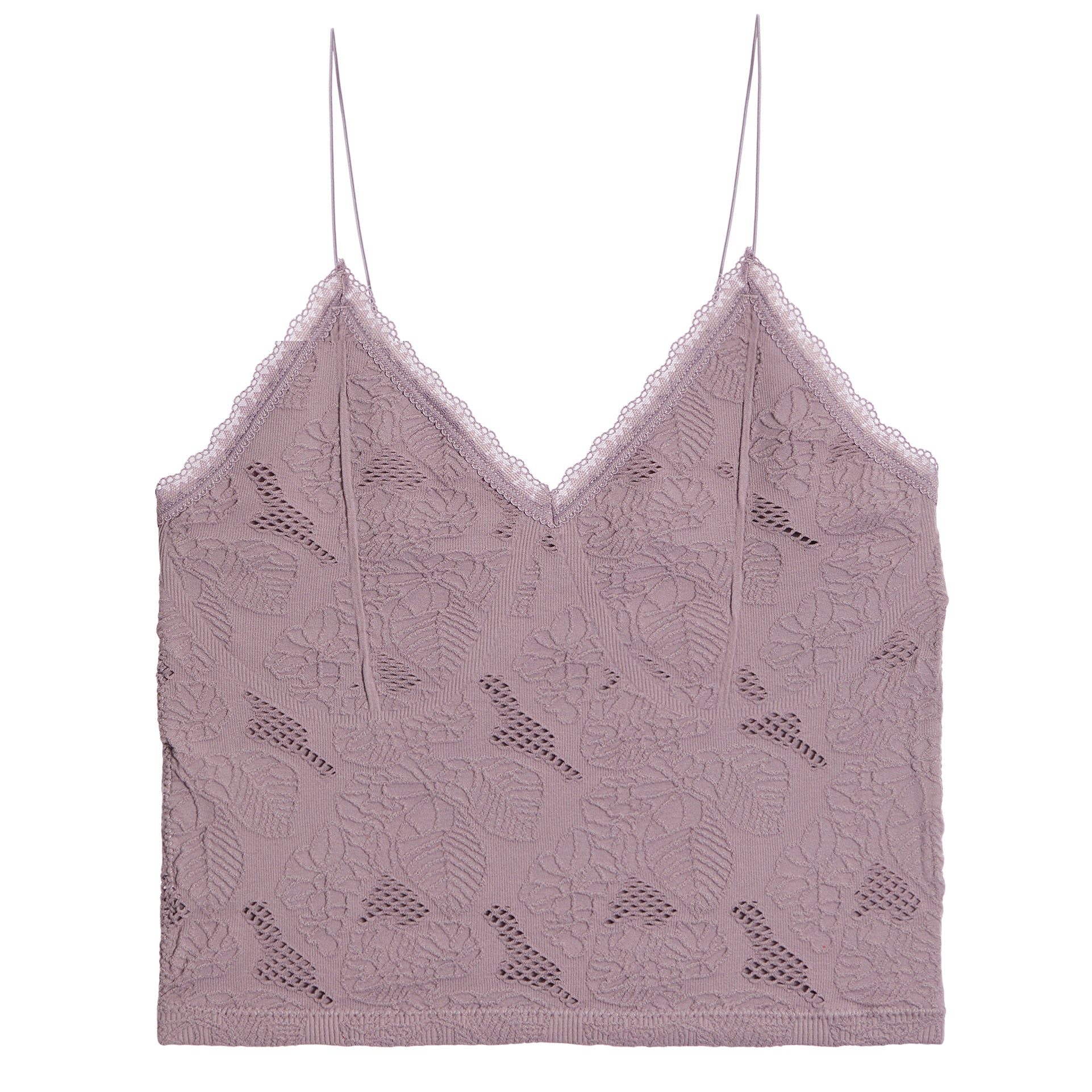 Jaquard Lace Crop Cami - Denny's
