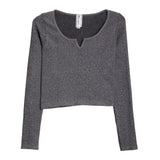 Notch Neck Crop Top - Denny's