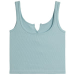 Ribbed Center Cut Crop Tank - Denny's