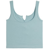 Ribbed Center Cut Crop Tank - Denny's