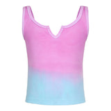 Ombre Dip Dye Ribbed Tank Top - Denny's