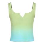 Ombre Dip Dye Ribbed Tank Top - Denny's