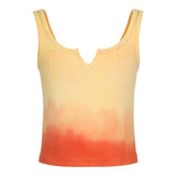 Ombre Dip Dye Ribbed Tank Top - Denny's