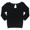 Long Sleeve Ribbed Keyhole Top - Denny's