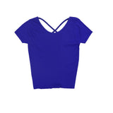 Short Sleeve X Back Ballet Top - Denny's