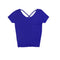 Short Sleeve X Back Ballet Top - Denny's