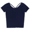Short Sleeve X Back Ballet Top - Denny's