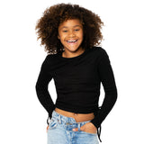 Ruched On Side Long Sleeve Top - Denny's