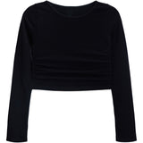 Side Rouching Long Sleeve Top - Denny's