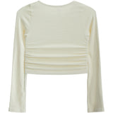 Side Rouching Long Sleeve Top - Denny's
