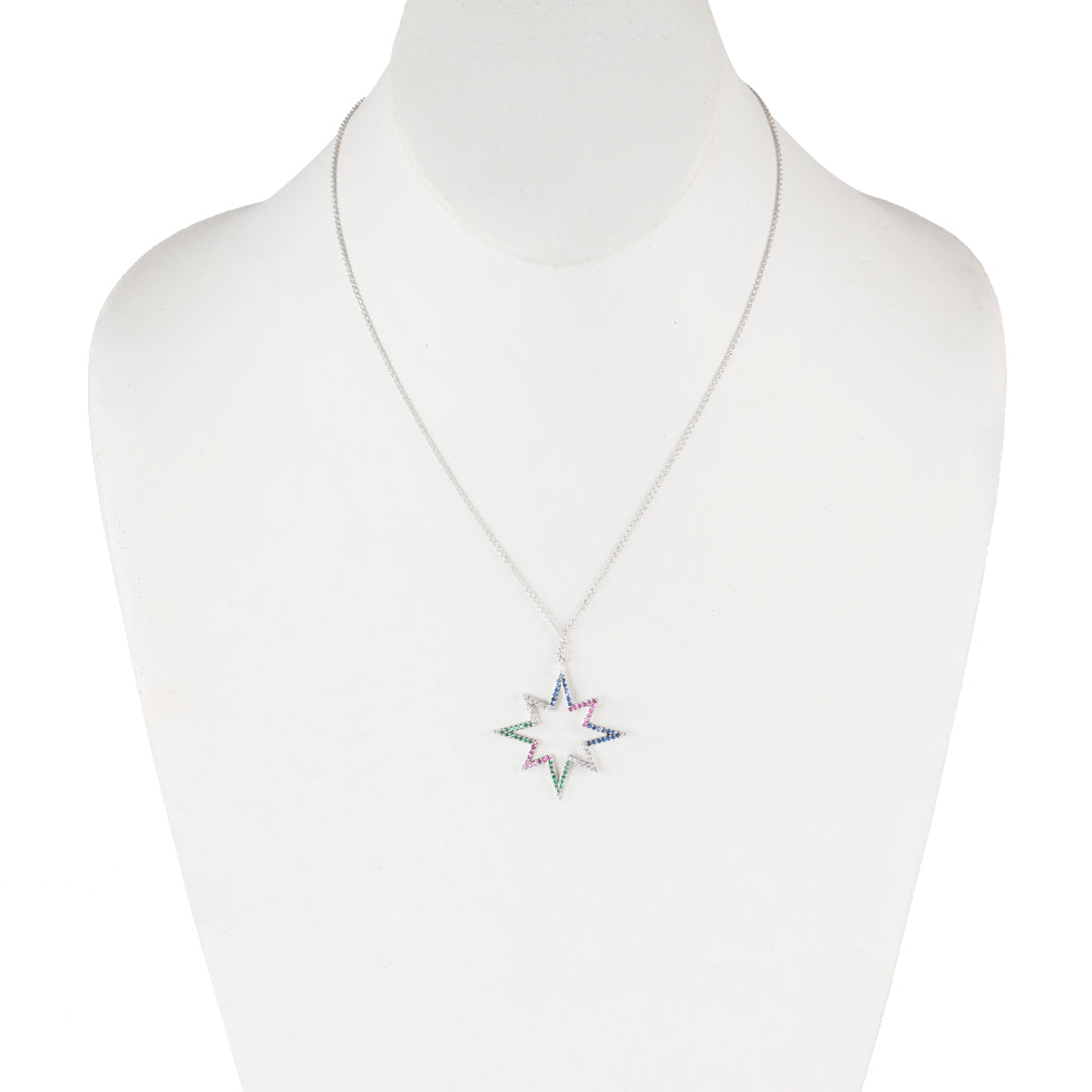 Open Star Rainbow Necklace - Denny's