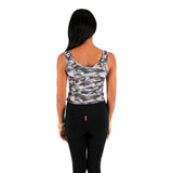 Camo Slit V Tank Top - Denny's