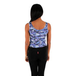 Camo Slit V Tank Top - Denny's