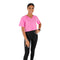Short Sleeve Raw Edge Solid V-Neck - Denny's
