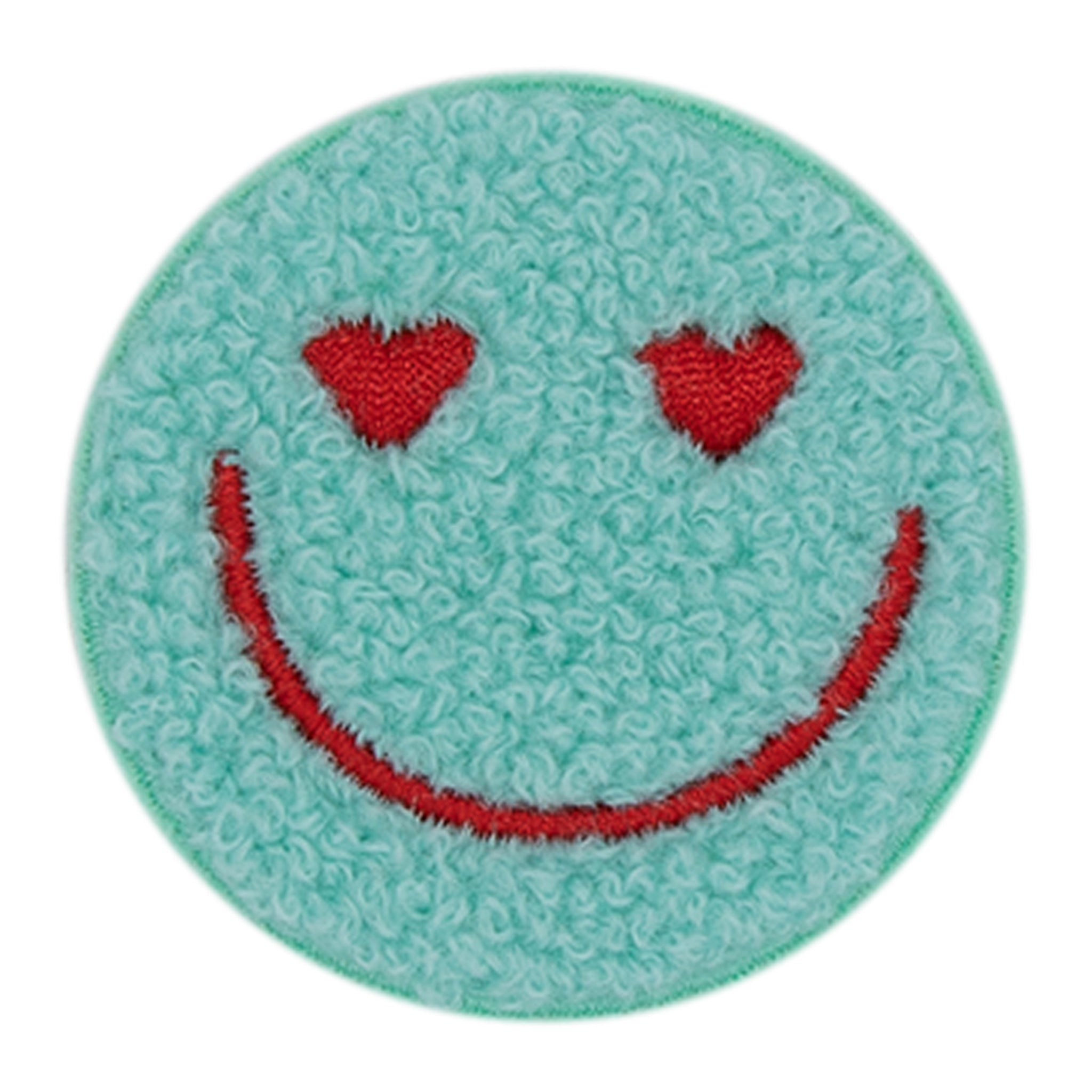 Heart Eye Smiley Fuzzy Patch - Denny's