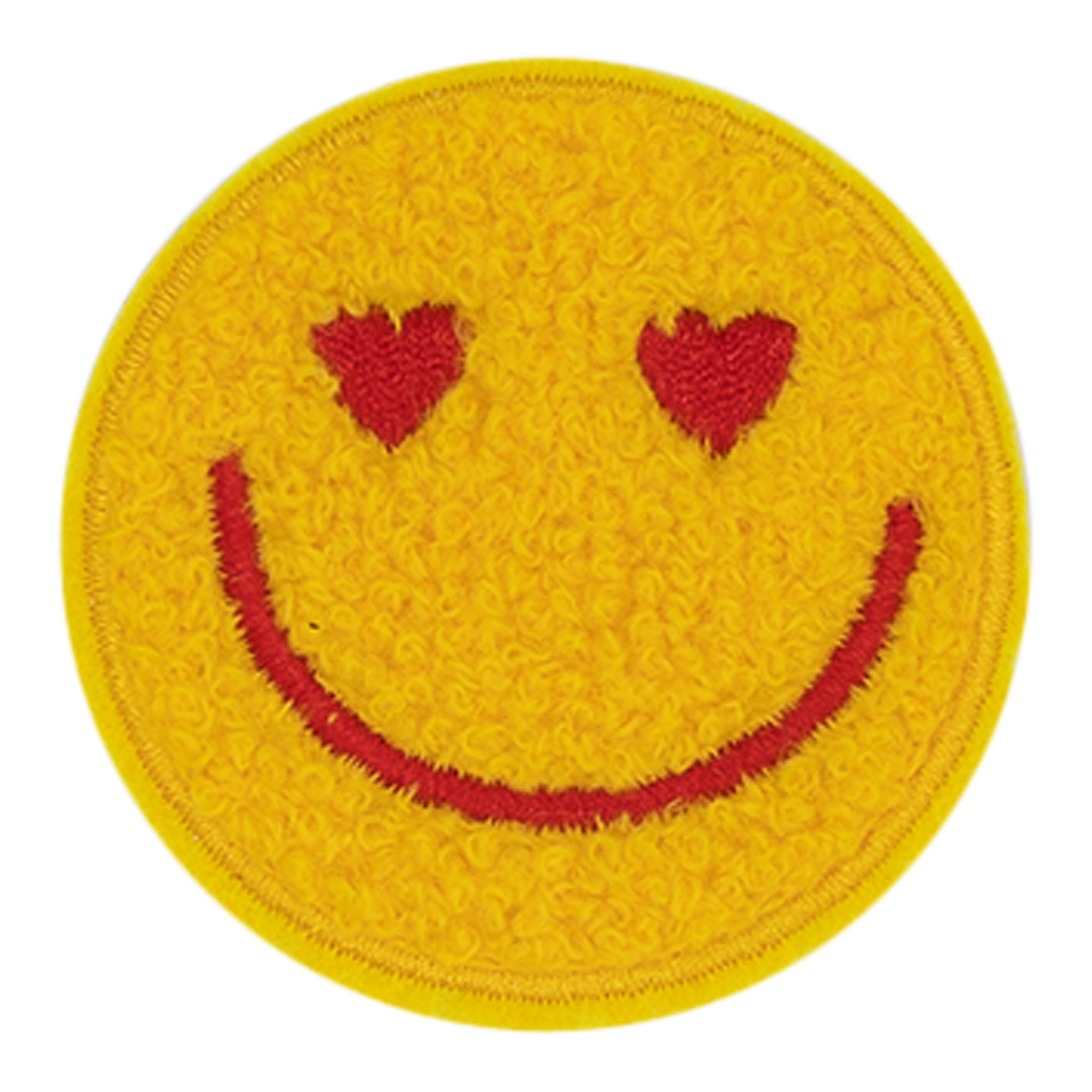 Heart Eye Smiley Fuzzy Patch - Denny's