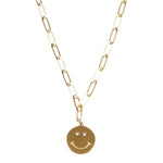 Gold Smiley Face Necklace - Denny's