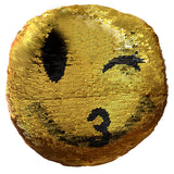 Reverse Sequins Smile Pillow - Denny's