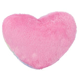Tie Dye Heart Pillow with Pink Fur Back - Denny's