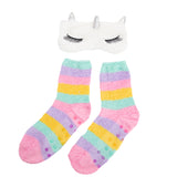 Rainbow Unicorn Eye Mask, Cozy Socks & Pouch - Denny's