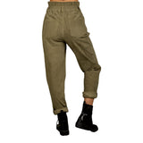 High Waist Corduroy Straight Leg Pant - Denny's