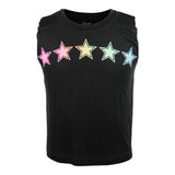 Muscle Tank w Neon Stars Across Chest - Denny's