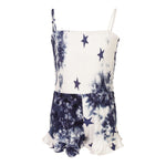 Star Tie Dye Smocked Romper - Denny's