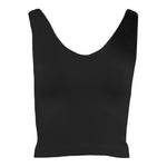 V-Neck Ribbed Crop Tank - Denny's