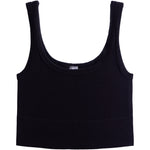 Ribbed Knit Crop Scoop Tank - Denny's