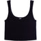 Ribbed Knit Crop Scoop Tank - Denny's