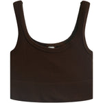Ribbed Knit Crop Scoop Tank - Denny's