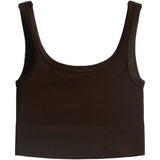 Ribbed Knit Crop Scoop Tank - Denny's