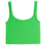 Ribbed Knit Crop Scoop Tank - Denny's