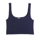Ribbed Knit Crop Scoop Tank - Denny's