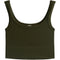 Ribbed Knit Crop Scoop Tank - Denny's