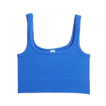 Ribbed Knit Crop Scoop Tank - Denny's