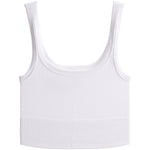 Ribbed Knit Crop Scoop Tank - Denny's