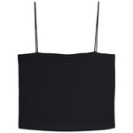 Skinny Strap Ribbed Cropped Cami - Denny's