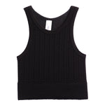 Cableknit Highneck Crop Tank - Denny's