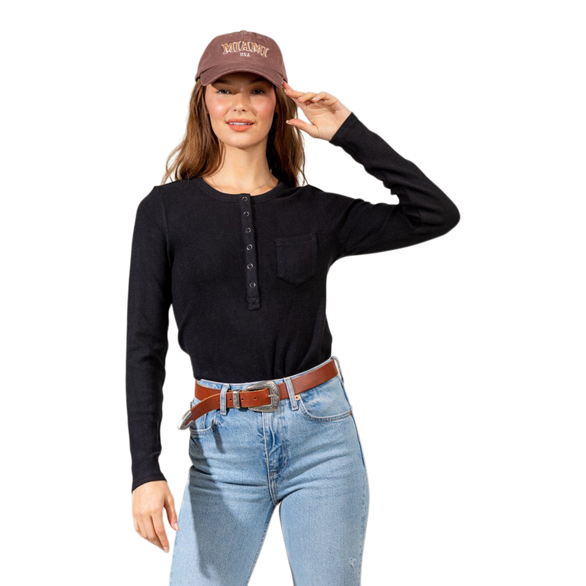 Brushed Ribbed Henley - Denny's